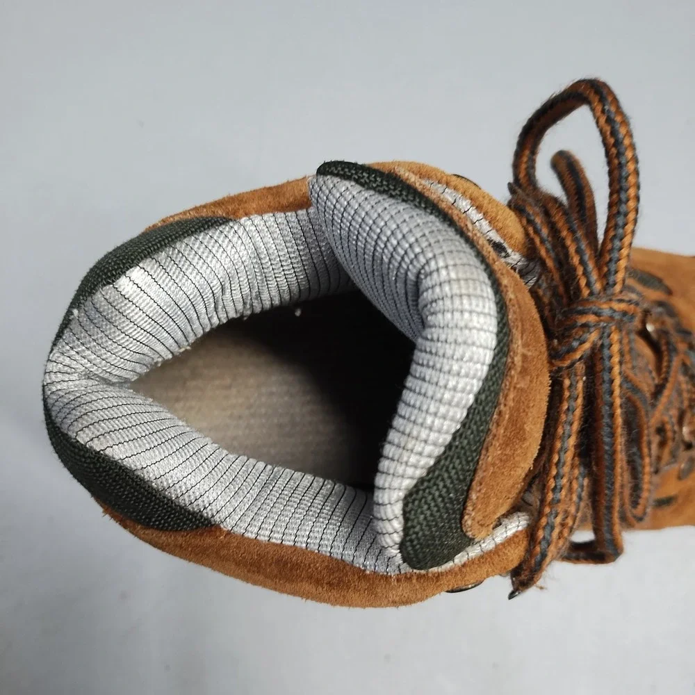 Vintage Eddie Bauer Raichle Hiking Boots Mens 6.5 Brown Black Waterproof Lace Up